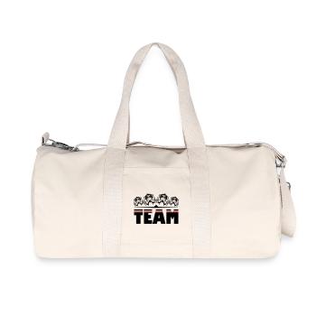 Affe Bier Team Drinking - Recycelte Canvas-Sporttasche von Stanley/Stella - Naturweiß - Vorne
