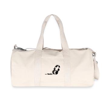 musique - Sac de sport en toile recyclée Stanley/Stella - blanc naturel - Devant
