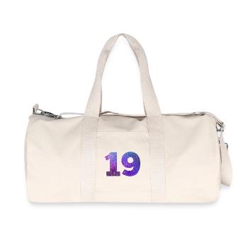 Number 19 galaxy - Recycled Canvas Sports Bag by Stanley/Stella - natural - Front