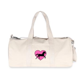 unicorn love - Recycelte Canvas-Sporttasche von Stanley/Stella - Naturweiß - Vorne