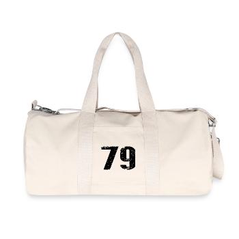 79 Zahl Trikot - Recycelte Canvas-Sporttasche von Stanley/Stella - Naturweiß - Vorne