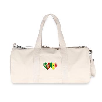 Portugal Senegal Flagge Herz - Recycelte Canvas-Sporttasche von Stanley/Stella - Naturweiß - Vorne