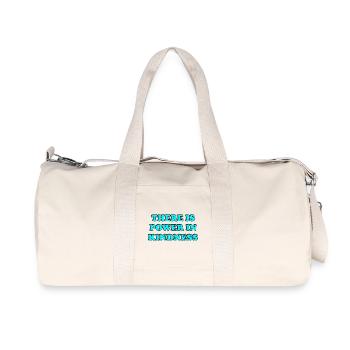 Power in Kindness Retro Type - Recycled Canvas Sports Bag by Stanley/Stella - natural - Front