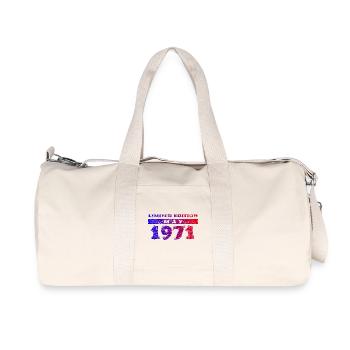 55th Birthday Limited Edition 05/1971 - Recycled Canvas Sports Bag by Stanley/Stella - natural - Front