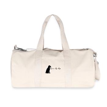 Chien - Sac de sport en toile recyclée Stanley/Stella - blanc naturel - Devant