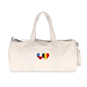 Cœur du drapeau du Chili Belgique - Sac de sport en toile recyclée Stanley/Stella - blanc naturel - Devant