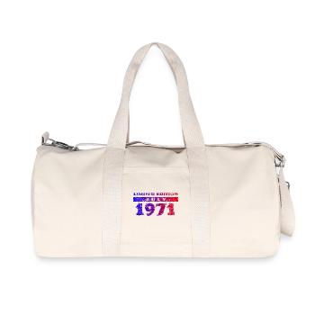 55th Birthday Limited Edition 07/1971 - Recycled Canvas Sports Bag by Stanley/Stella - natural - Front