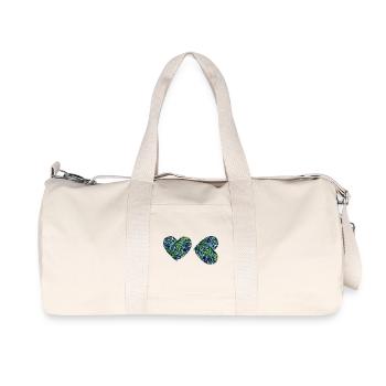 2 Art de cœur - Sac de sport en toile recyclée Stanley/Stella - blanc naturel - Devant