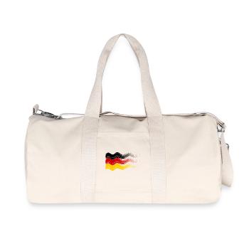 ALLEMAGNE ALLEMAGNE EUROPE FAN DE SPORT ALLEMAND - Sac de sport en toile recyclée Stanley/Stella - blanc naturel - Devant
