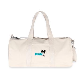 Malle Palmen Strand Vibe - türkis 2026 - Recycelte Canvas-Sporttasche von Stanley/Stella - Naturweiß - Vorne