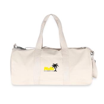 Malle ist nur einmal im Jahr 2027 – gelb - Recycelte Canvas-Sporttasche von Stanley/Stella - Naturweiß - Vorne
