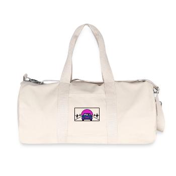 Wueste Highway Auto Logo - Recycelte Canvas-Sporttasche von Stanley/Stella - Naturweiß - Vorne