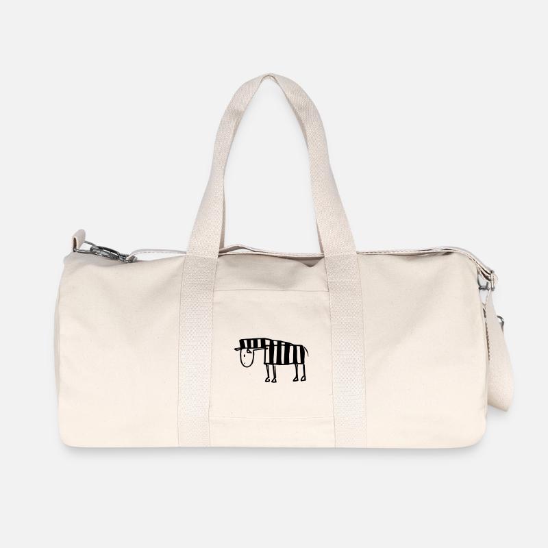 Zebraline - Recycelte Canvas-Sporttasche von Stanley/Stella - Naturweiß