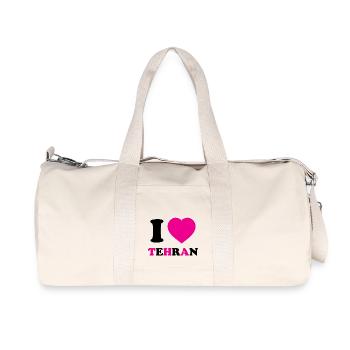 I Love Tehran - Recycled Canvas Sports Bag by Stanley/Stella - natural - Front