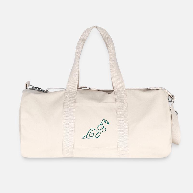 Schnecke ... von wicki_de - Recycelte Canvas-Sporttasche von Stanley/Stella - Naturweiß
