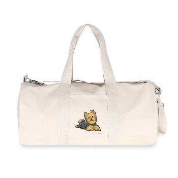 Yorkshire Terrier - Recycled Canvas Sports Bag by Stanley/Stella - natural - Front