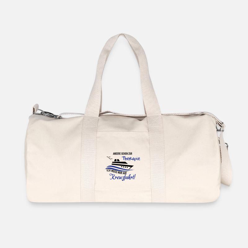 Therapie Kreuzfahrt - Recycelte Canvas-Sporttasche von Stanley/Stella - Naturweiß
