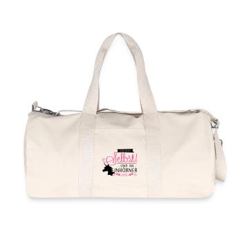 glaube an dich selbst & an Einhörner - Recycelte Canvas-Sporttasche von Stanley/Stella - Naturweiß - Vorne