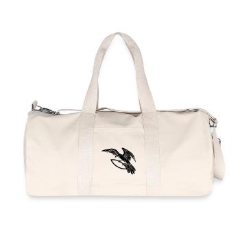 Rabe mit Fisch 02 (C1) - Recycelte Canvas-Sporttasche von Stanley/Stella - Naturweiß - Vorne