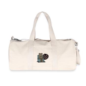 Braunbär - Recycelte Canvas-Sporttasche von Stanley/Stella - Naturweiß - Vorne