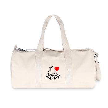 I love Klöße - Recycelte Canvas-Sporttasche von Stanley/Stella - Naturweiß - Vorne