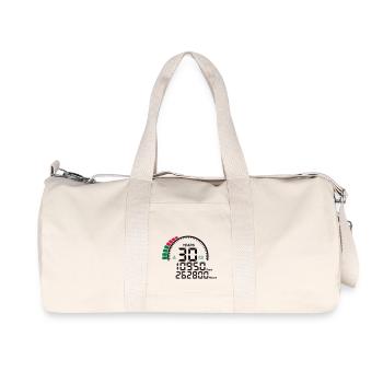 compteur anniversaire years ans 30 - Sac de sport en toile recyclée Stanley/Stella - blanc naturel - Devant