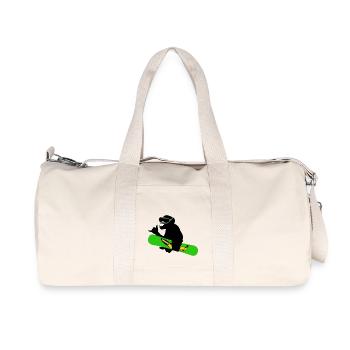 planche à neige singe - Sac de sport en toile recyclée Stanley/Stella - blanc naturel - Devant