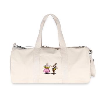 Lederhosen Man Welcomes Beer Waitress - Recycelte Canvas-Sporttasche von Stanley/Stella - Naturweiß - Vorne