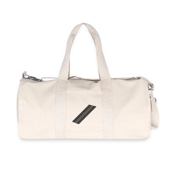 reifenspur__f1 - Recycelte Canvas-Sporttasche von Stanley/Stella - Naturweiß - Vorne