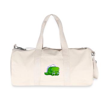 Rimbo le petit dinosaure - Sac de sport en toile recyclée Stanley/Stella - blanc naturel - Devant