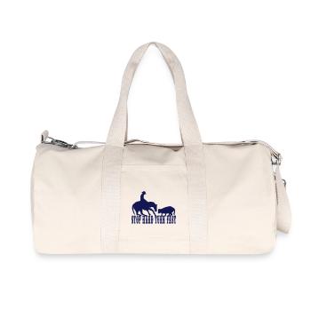 (stop_hard) - Recycelte Canvas-Sporttasche von Stanley/Stella - Naturweiß - Vorne