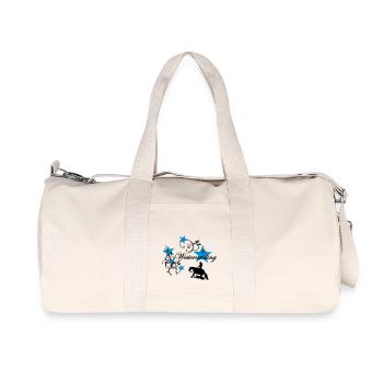 Westernriding Slider Tribal Sterne - Recycelte Canvas-Sporttasche von Stanley/Stella - Naturweiß - Vorne