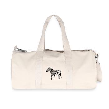 dessin zèbre vecteur savane - Sac de sport en toile recyclée Stanley/Stella - blanc naturel - Devant