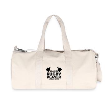 brilliant rugby player - Recycled Canvas Sports Bag by Stanley/Stella - natural - Front