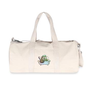 Eule in der Badewanne - Recycelte Canvas-Sporttasche von Stanley/Stella - Naturweiß - Vorne