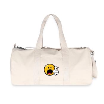 Smiley Anger Cross - Recycled Canvas Sports Bag by Stanley/Stella - natural - Front