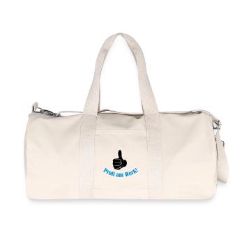 profi_am_werk_2 - Recycelte Canvas-Sporttasche von Stanley/Stella - Naturweiß - Vorne