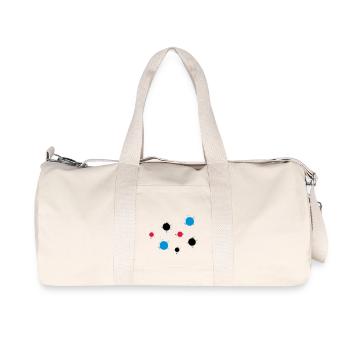 farbkleckse_2 - Recycelte Canvas-Sporttasche von Stanley/Stella - Naturweiß - Vorne