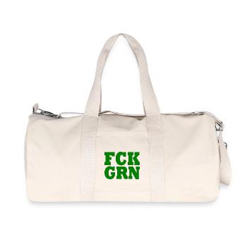 Fck grn - Recycelte Canvas-Sporttasche von Stanley/Stella - Naturweiß - Vorne