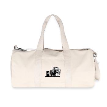 Traktor - Recycelte Canvas-Sporttasche von Stanley/Stella - Naturweiß - Vorne