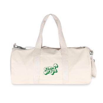 St. Patrick's Day Geschenk Kleeblatt Männer, Frauen, Kinder - Recycelte Canvas-Sporttasche von Stanley/Stella - Naturweiß - Vorne