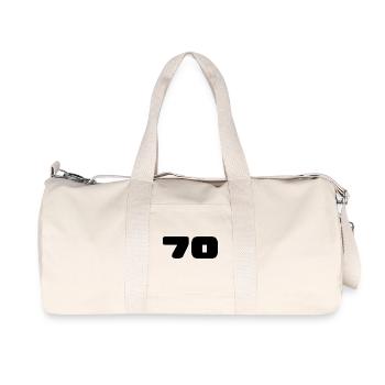 70. 70 YEARS. 70TH ANNIVERSARY. BIRTHDAY 70 YEARS. - Recycled Canvas Sports Bag by Stanley/Stella - natural - Front