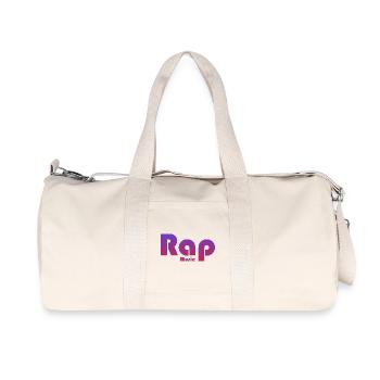 Vibrant Text Design Rap Music - Recycled Canvas Sports Bag by Stanley/Stella - natural - Front