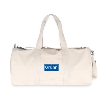 Grunn (Groningen) Ortsschild - Recycelte Canvas-Sporttasche von Stanley/Stella - Naturweiß - Vorne