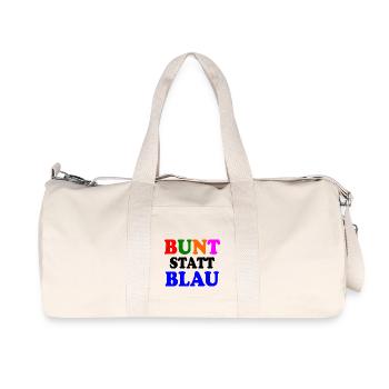 Bunt statt blau - Recycelte Canvas-Sporttasche von Stanley/Stella - Naturweiß - Vorne