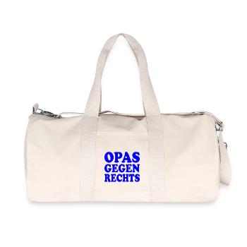 Opas gegen rechts - Recycelte Canvas-Sporttasche von Stanley/Stella - Naturweiß - Vorne