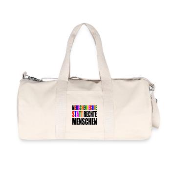 menschenrechte statt rechte menschen - Recycelte Canvas-Sporttasche von Stanley/Stella - Naturweiß - Vorne