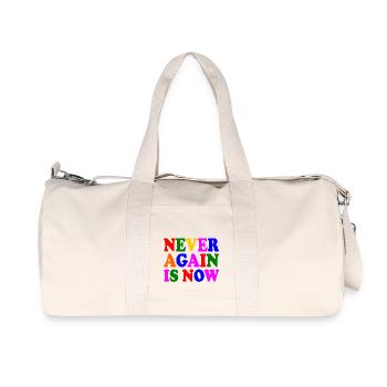 Never again is now - Recycelte Canvas-Sporttasche von Stanley/Stella - Naturweiß - Vorne