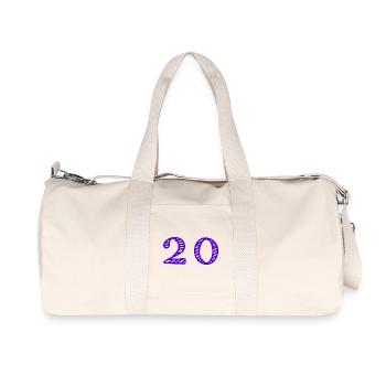 20. 20 ANS. 20e ANNIVERSAIRE. ANNIVERSAIRE 20 ANS. - Sac de sport en toile recyclée Stanley/Stella - blanc naturel - Devant