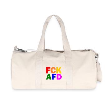 Fck afd - Recycelte Canvas-Sporttasche von Stanley/Stella - Naturweiß - Vorne